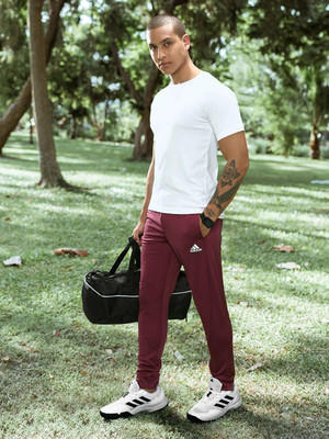 ADIDAS Solid Men Red Track Pants