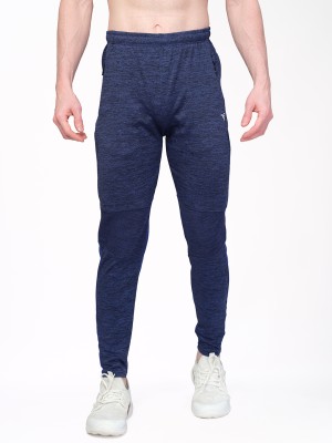 TECHNOSPORT Self Design Men Dark Blue Track Pants