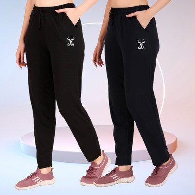 GAA Printed Women Black Track Pants