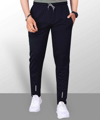 PS Traders Solid Men Black Track Pants