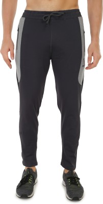 Zetter Self Design Men Black Track Pants