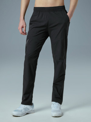 TECHNOSPORT Solid Men Black Track Pants