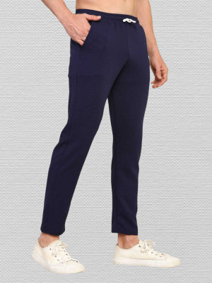 FABLOID Solid Men Dark Blue Track Pants