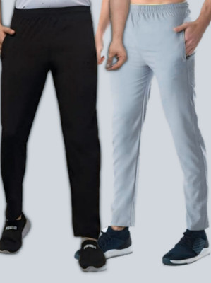 M2kFASHION Solid Men Grey Track Pants