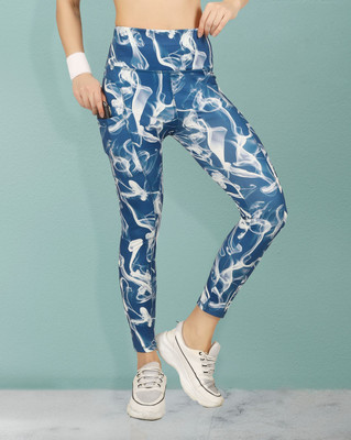 BEYOGINI Printed Women Blue Track Pants