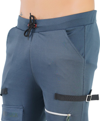 Gazzet 4G Colorblock Men Grey Track Pants