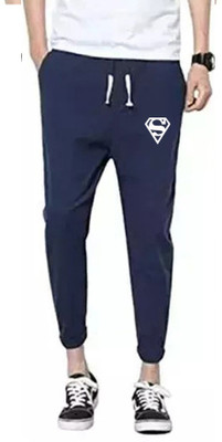 YFB Solid, Printed Men Black Track Pants
