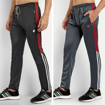 ESTRO Solid Men Black, Grey Track Pants