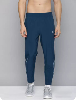 LOTHRIC Self Design Men Blue Track Pants