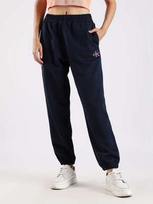 Calvin Klein Jeans Solid Women Blue Track Pants