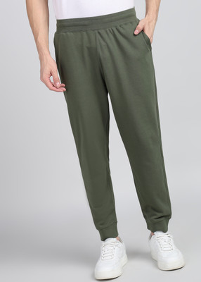 Alan Jones Solid Men Green Track Pants