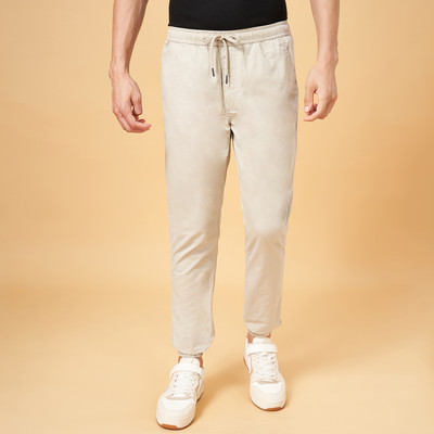 Urban Ranger by Pantaloos Colorblock Men Beige Track Pants