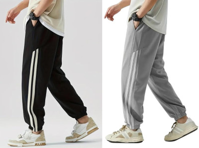 HouseOfCommon Self Design Men Multicolor Track Pants