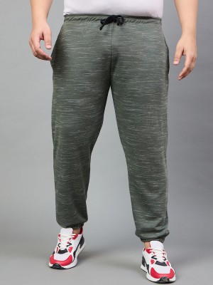 bigbanana Solid Men Olive Track Pants