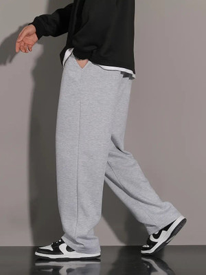 Daphne Maurier Solid Men Grey Track Pants