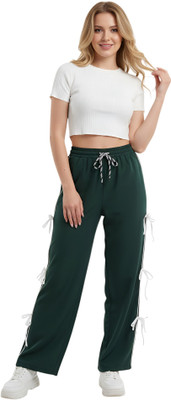 My Swag Solid Women Green Track Pants