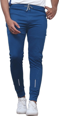 DRB CREATION Solid Men Blue Track Pants