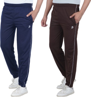 BLACK COOL Solid Men Brown, Dark Blue Track Pants