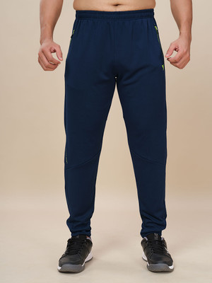 TECHNOSPORT Solid Men Blue Track Pants