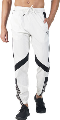 GOTO Striped Men White Track Pants