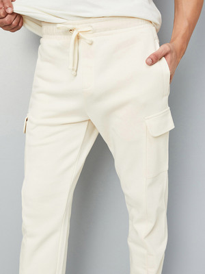 MAX Solid Men Beige Track Pants