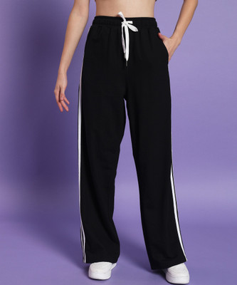 Roadster Striped Women Black Track Pants
