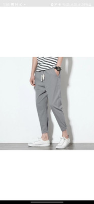 BACARDO Solid Men Grey Track Pants