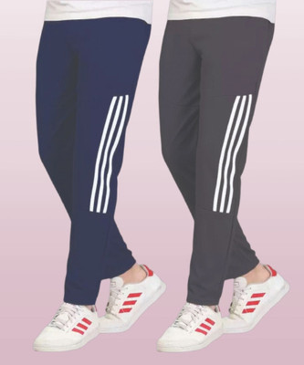 THE SARTHI FASHION WORLD Striped Men Blue, Grey Track Pants