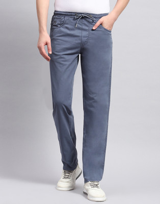 MONTE CARLO Solid Men Blue Track Pants