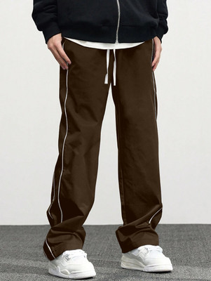 Rajovati Solid Men Brown Track Pants
