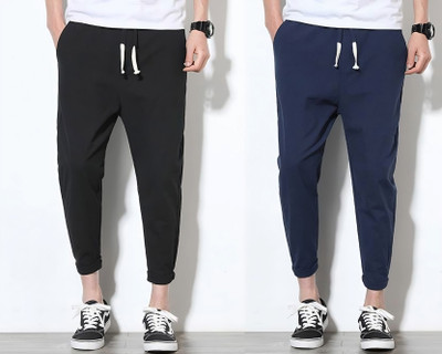 KEISHNAA POINT FAASHION Solid Men Black Track Pants