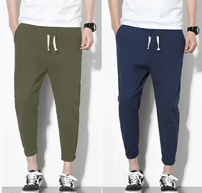HouseOfCommon Solid Men Blue, Green Track Pants