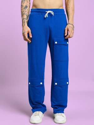 WEARDUDS Solid Men Blue Track Pants