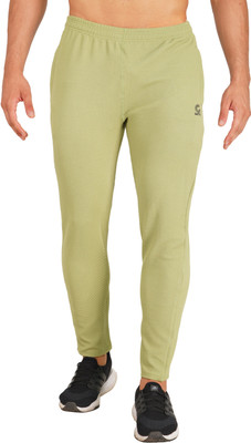 GOTO Solid Men Green Track Pants