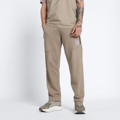 PUMA Solid Men Beige Track Pants