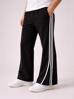 decades Striped Men Black Track Pants