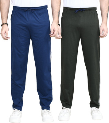 RAPL BHARAT Striped Men Blue, Grey Track Pants