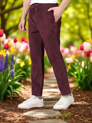 SB Trend Solid Men Purple Track Pants