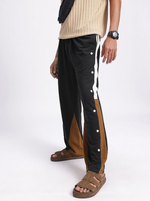 Kook N Keech Solid Men Black Track Pants