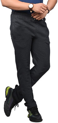 Ve Fashion Trend Solid Men Black Track Pants
