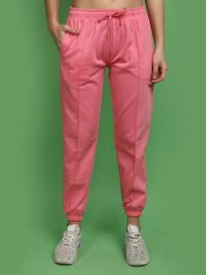 V-MART Solid Women Pink, Pink Track Pants