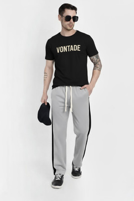 Vontade Solid, Striped Men Beige Track Pants