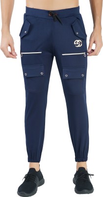 MindsArt Printed Men Blue Track Pants