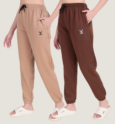 SEAPRINT Solid Women Beige, Brown Track Pants
