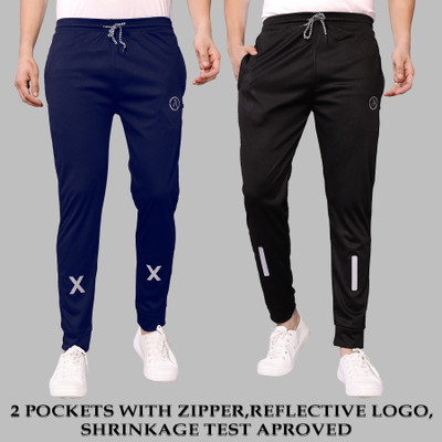 Kashvi Printed Men Dark Blue, Black Track Pants