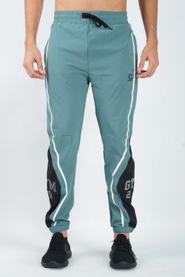 GOTO Striped Men Dark Green Track Pants
