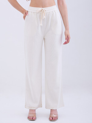 Spykar Solid Women White Track Pants