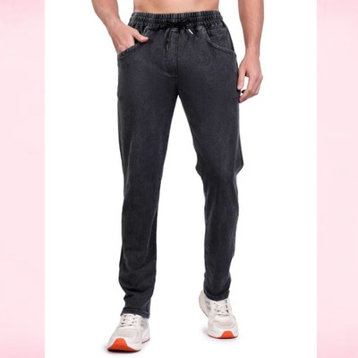 ZEB Solid Men Black Track Pants