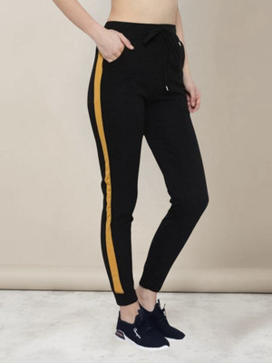 MANIAC Printed Women Black Track Pants