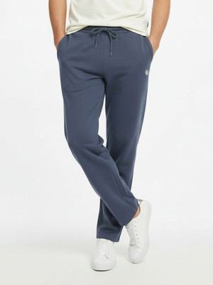Glitchez Solid Men Blue Track Pants